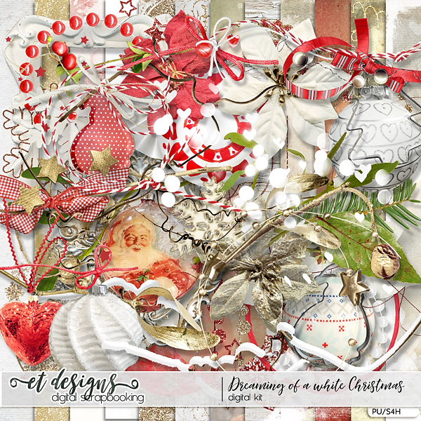 Digital Scrapbook Kit - White Christmas