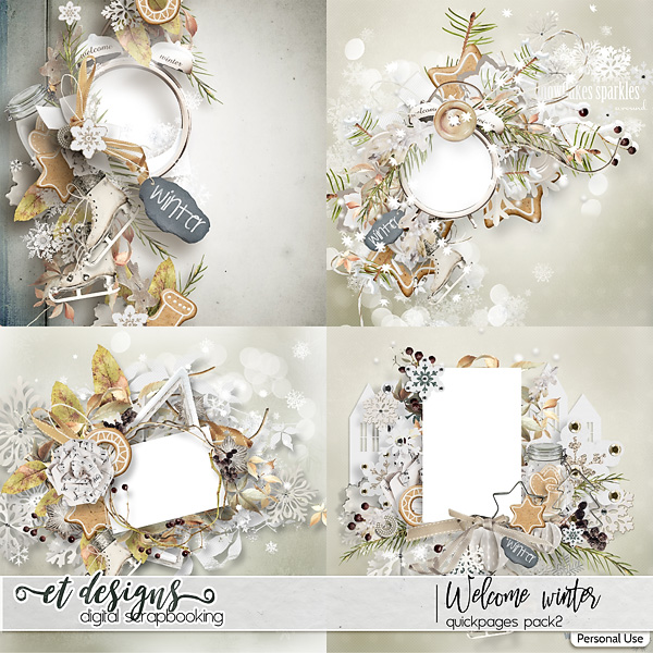 Welcome Winter Quickpages 2 by et designs