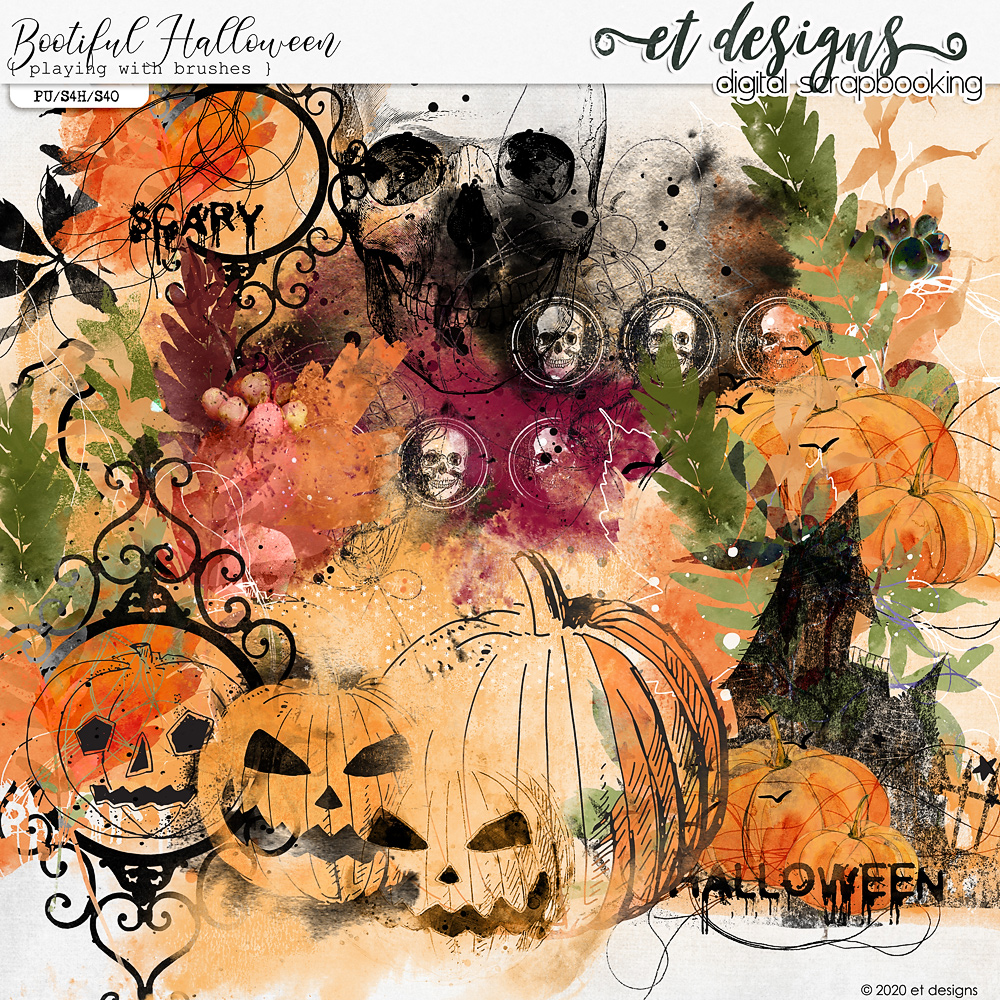 Bootiful Halloween Playing with Brushes by et designs
