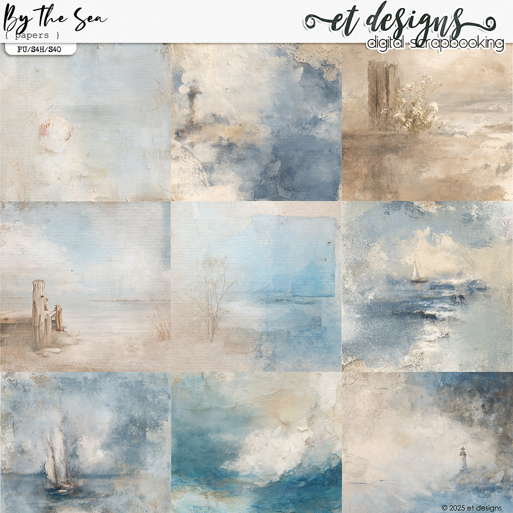 By the Sea Papers by et designs
