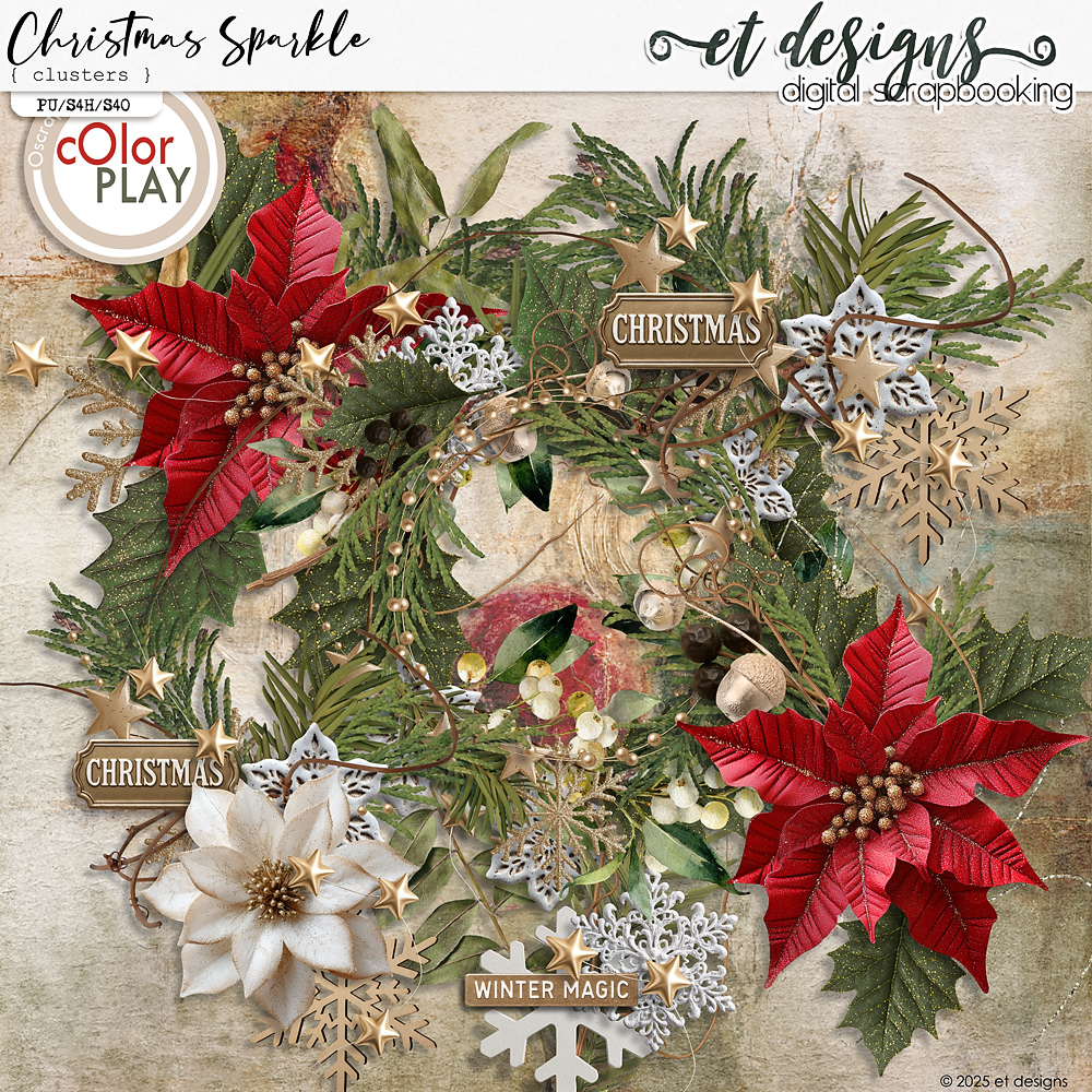 Christmas Sparkle Clusters by et designs