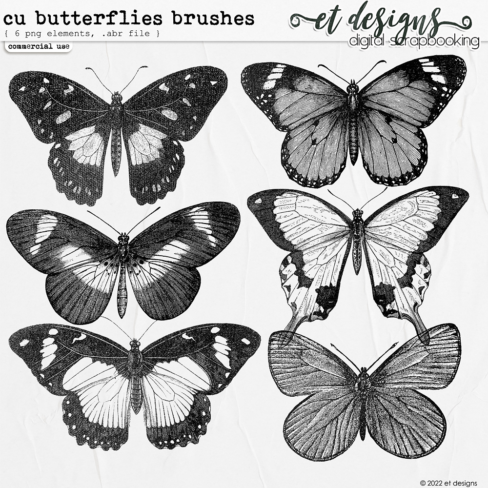 CU Butterflies Brushes by et designs