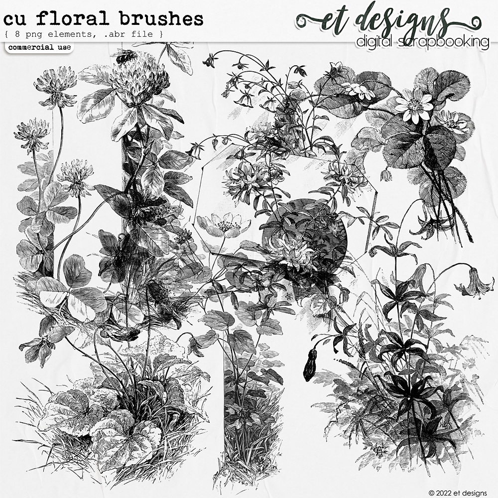 CU Floral Brushes by et designs
