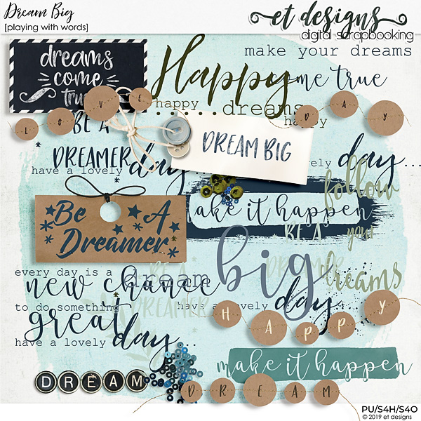 Dream Big Playing with Words by et designs
