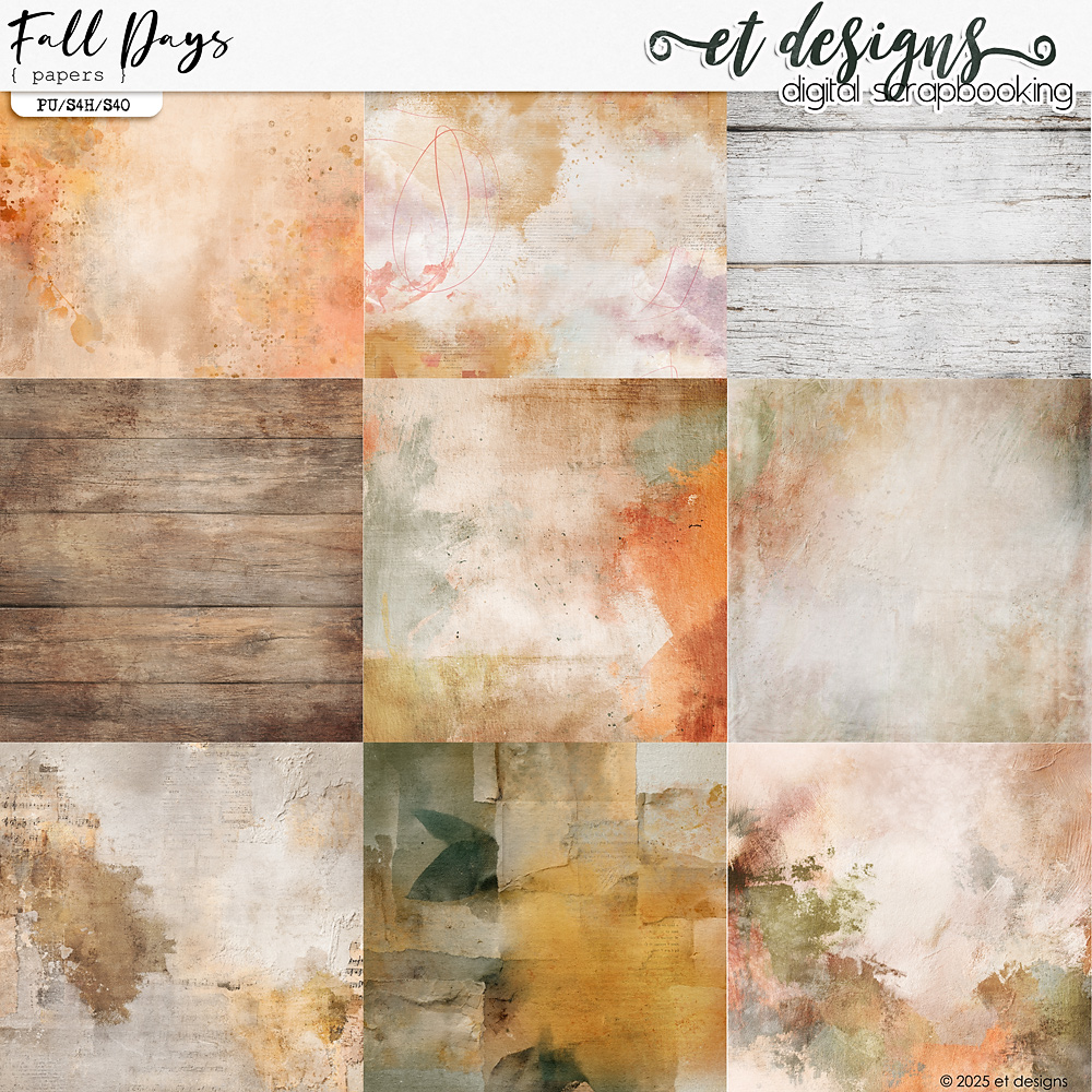 Fall Days Papers by et designs