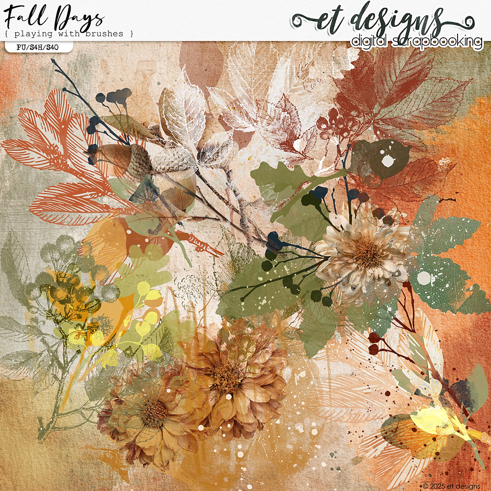 Fall Days Playing with Brushes by et designs