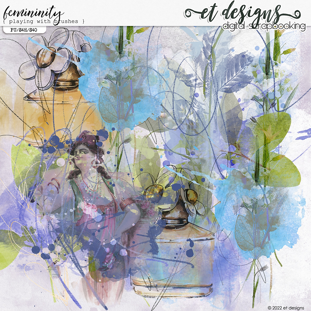 Femininity Playing with Brushes by et designs