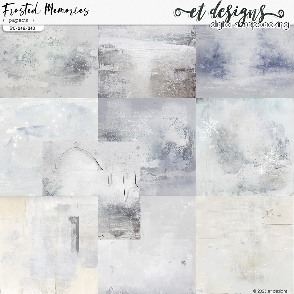 Frosted Memories Papers by et designs
