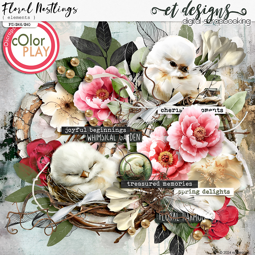 Floral Nestlings Elements by et designs