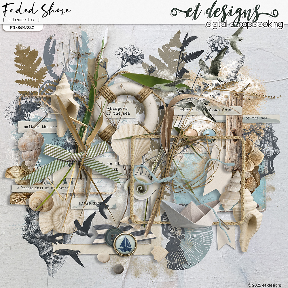 Faded Shore Elements by et designs