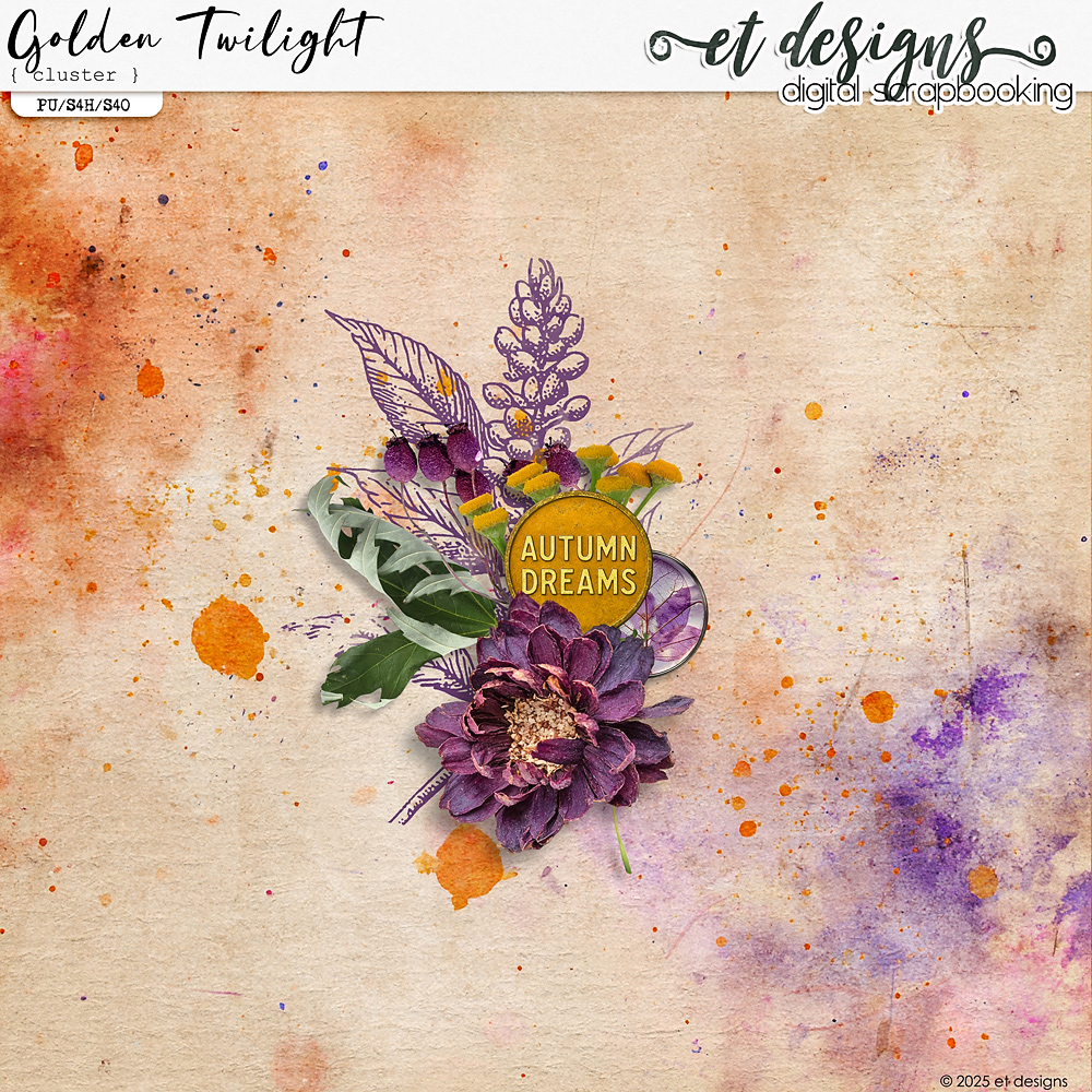 Golden Twilight Cluster by et designs