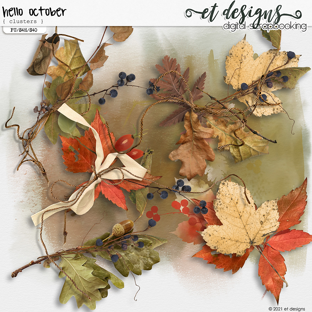 Hello October Clusters by et designs