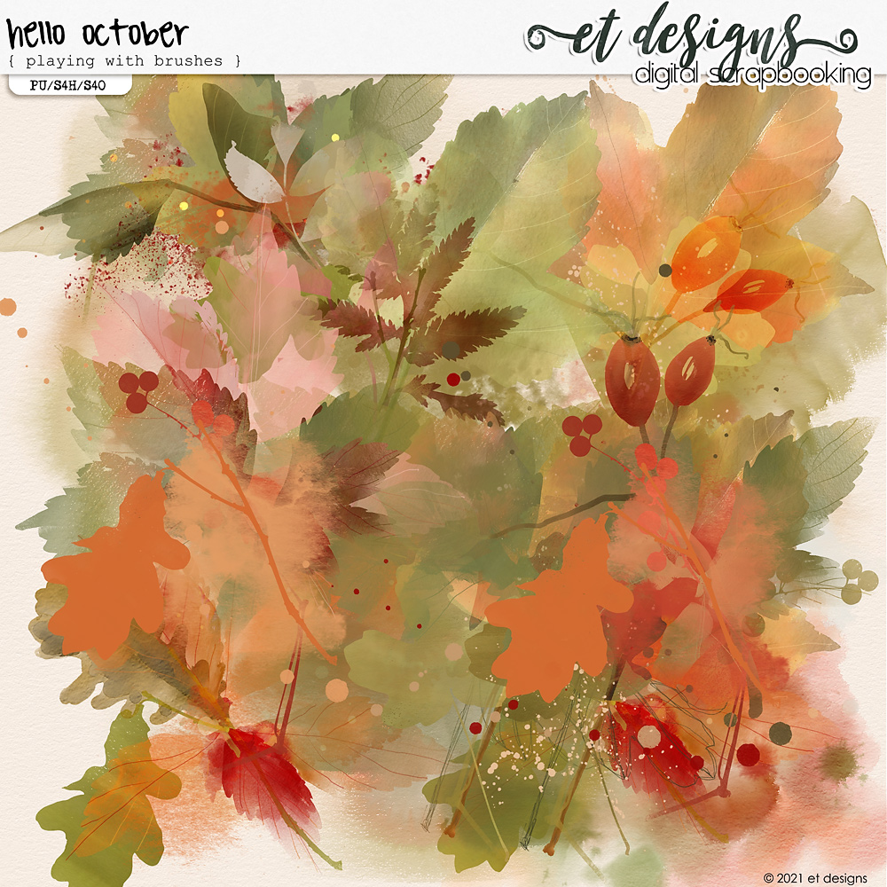 Hello October Playing with Brushes by et designs
