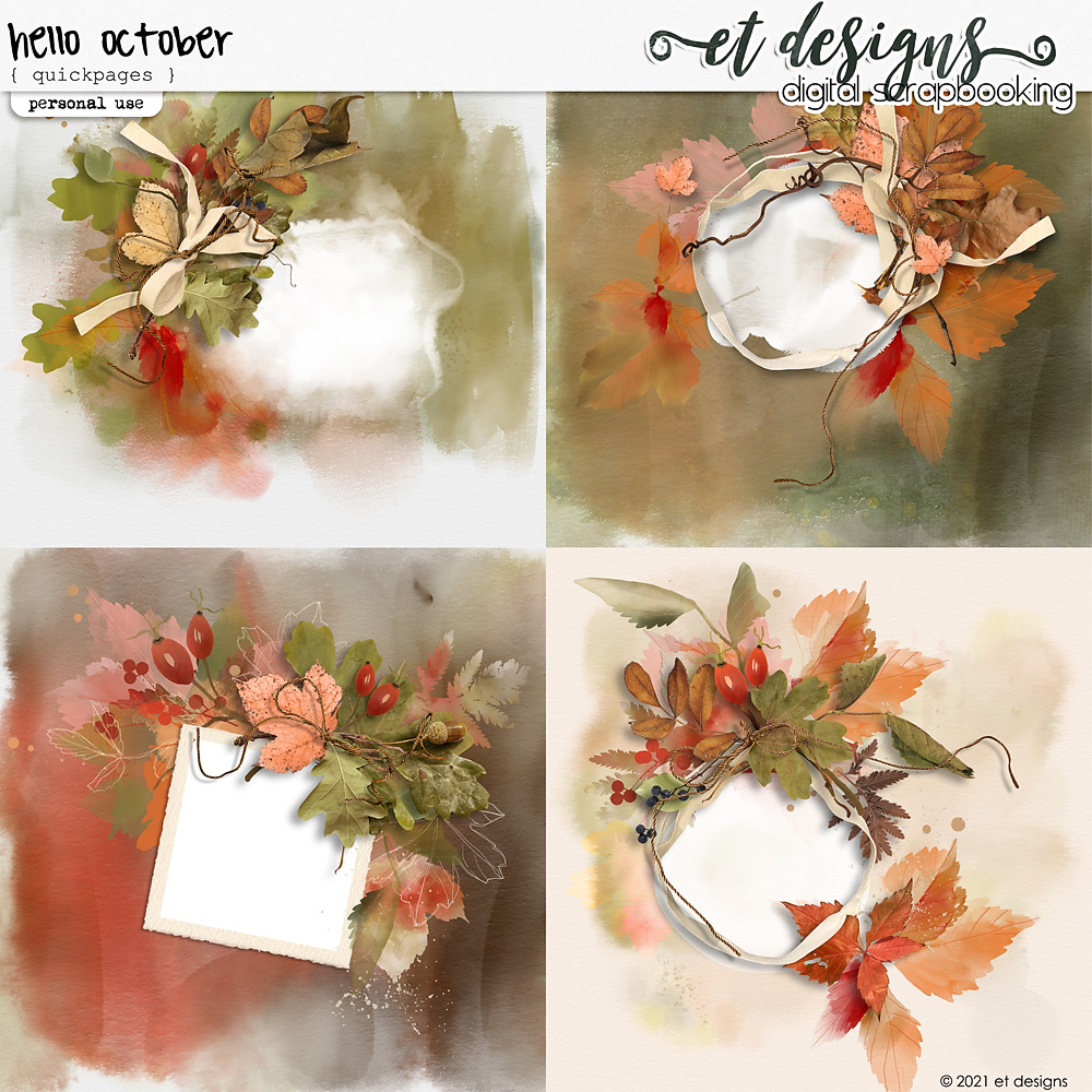 Hello October Quickpages by et designs