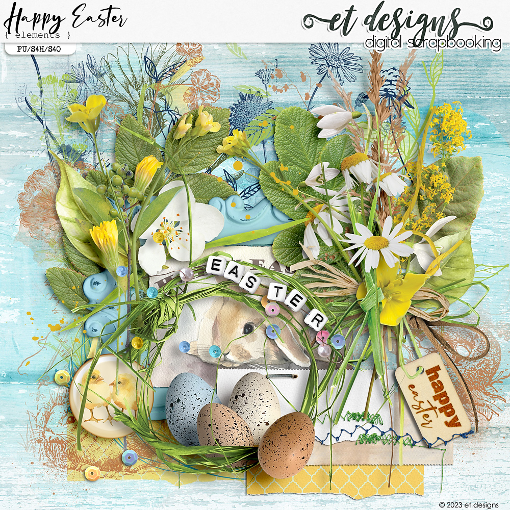 Happy Easter Elements by et designs