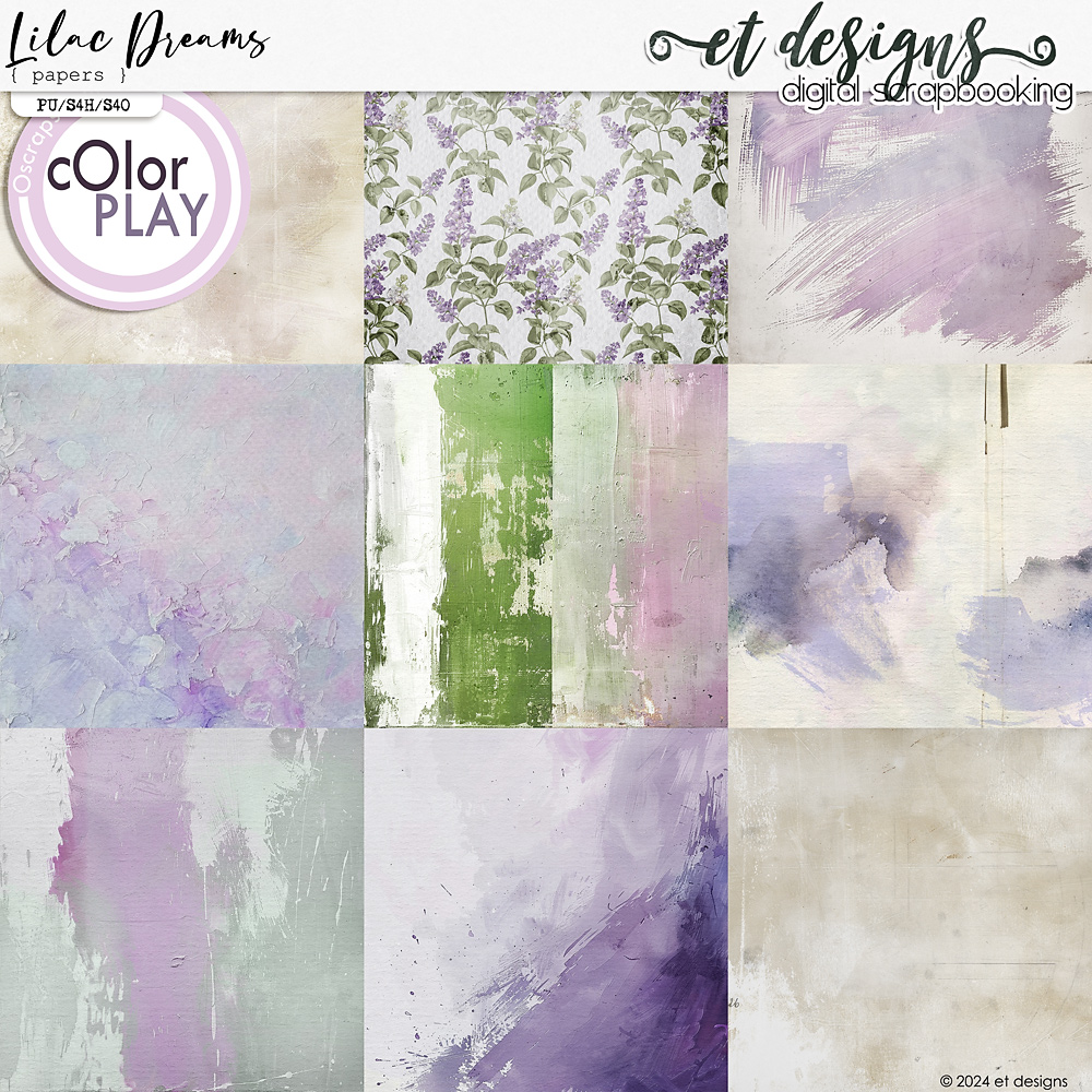 Lilac Dreams Papers by et designs