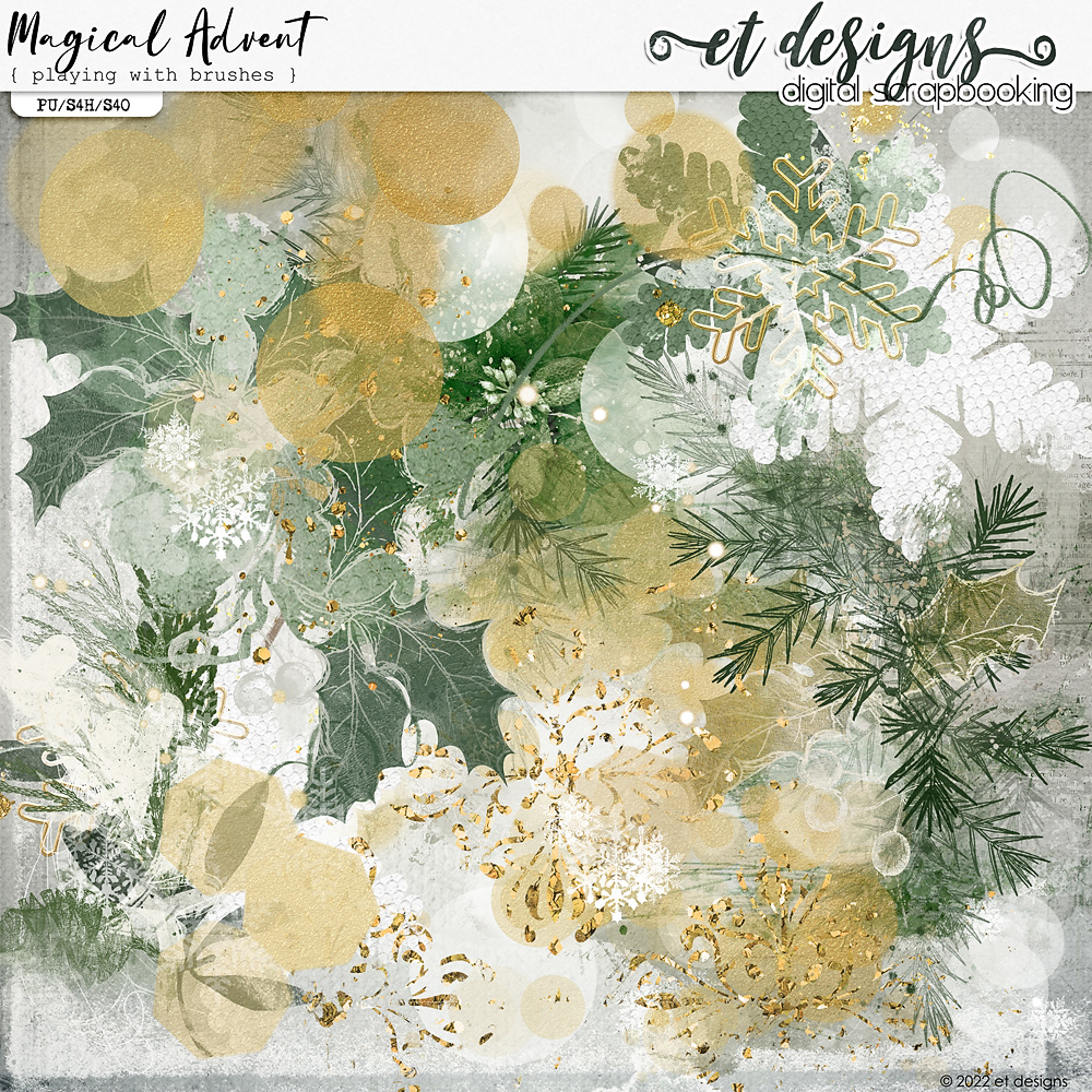 Magical Advent Playing with Brushes by et designs
