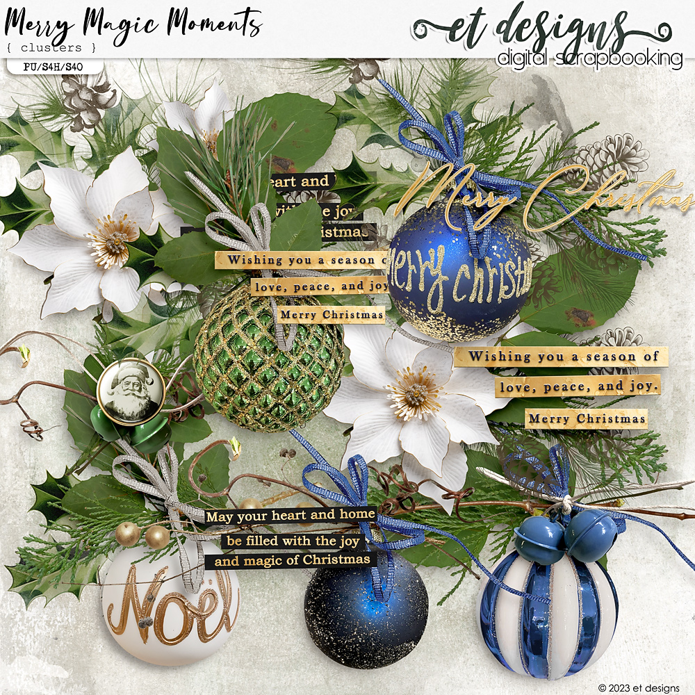 Merry Magic Moments Clusters by et designs