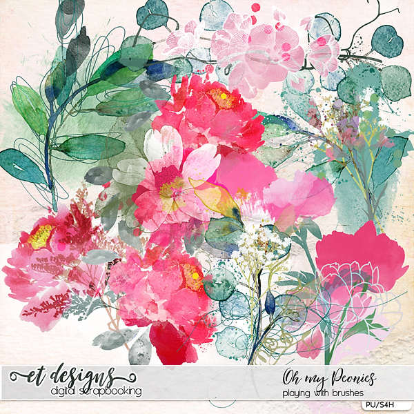 Oh my Peonies Playing with Brushes