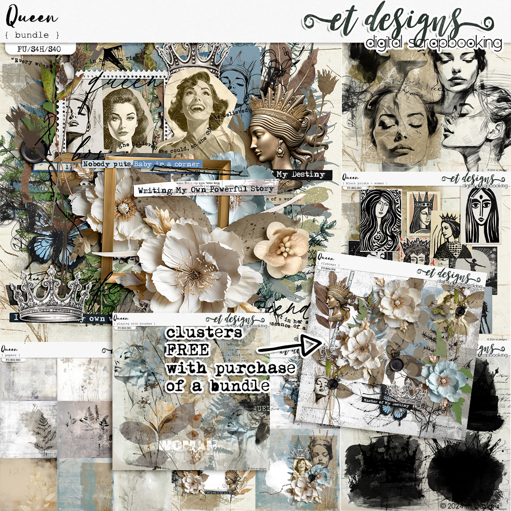 Queen Bundle Plus Bonus Clusters by et designs