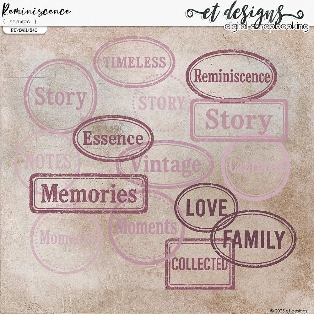 Reminiscence Stamps by et designs