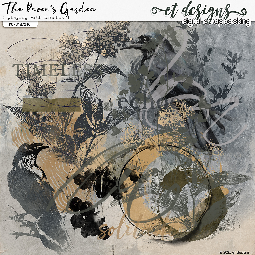 The Raven's Garden Playing with Brushes by et designs