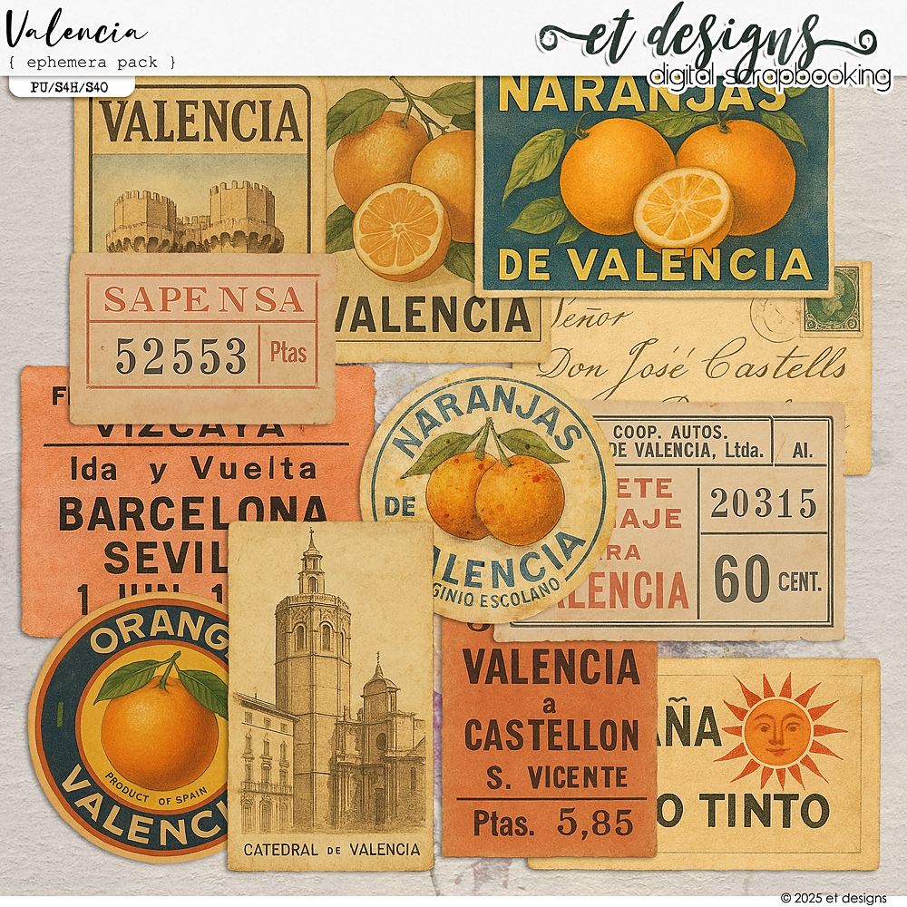 Valencia Ephemera by et designs