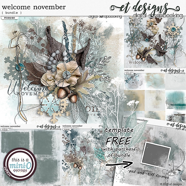Welcome November Bundle plus Free Template with Purchase