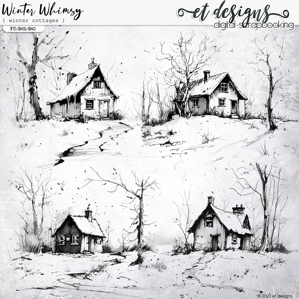 Winter Whimsy Winter Cottages by et designs