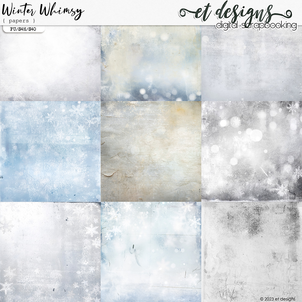 Winter Whimsy Papers by et designs