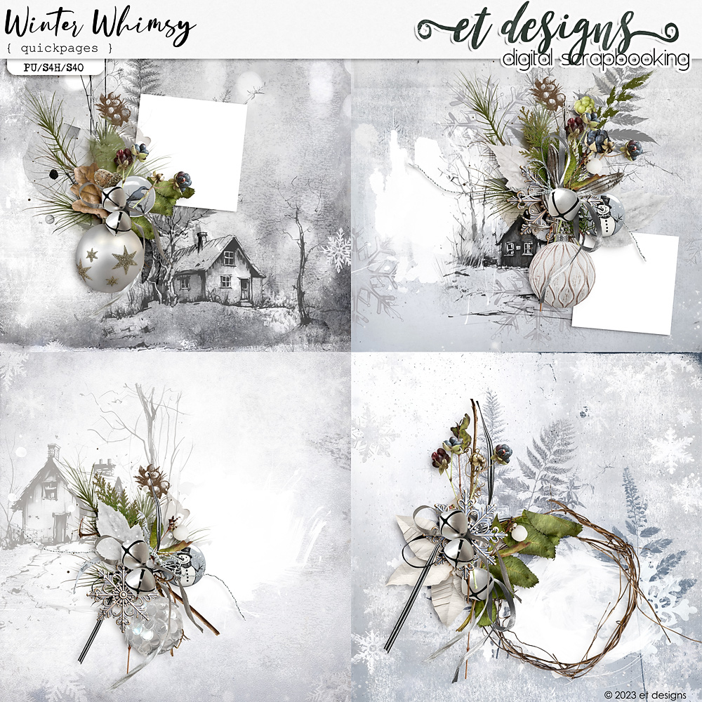 Winter Whimsy Quickpages by et designs