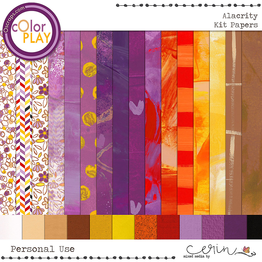 Alacrity {Kit Papers} by Mixed Media by Erin