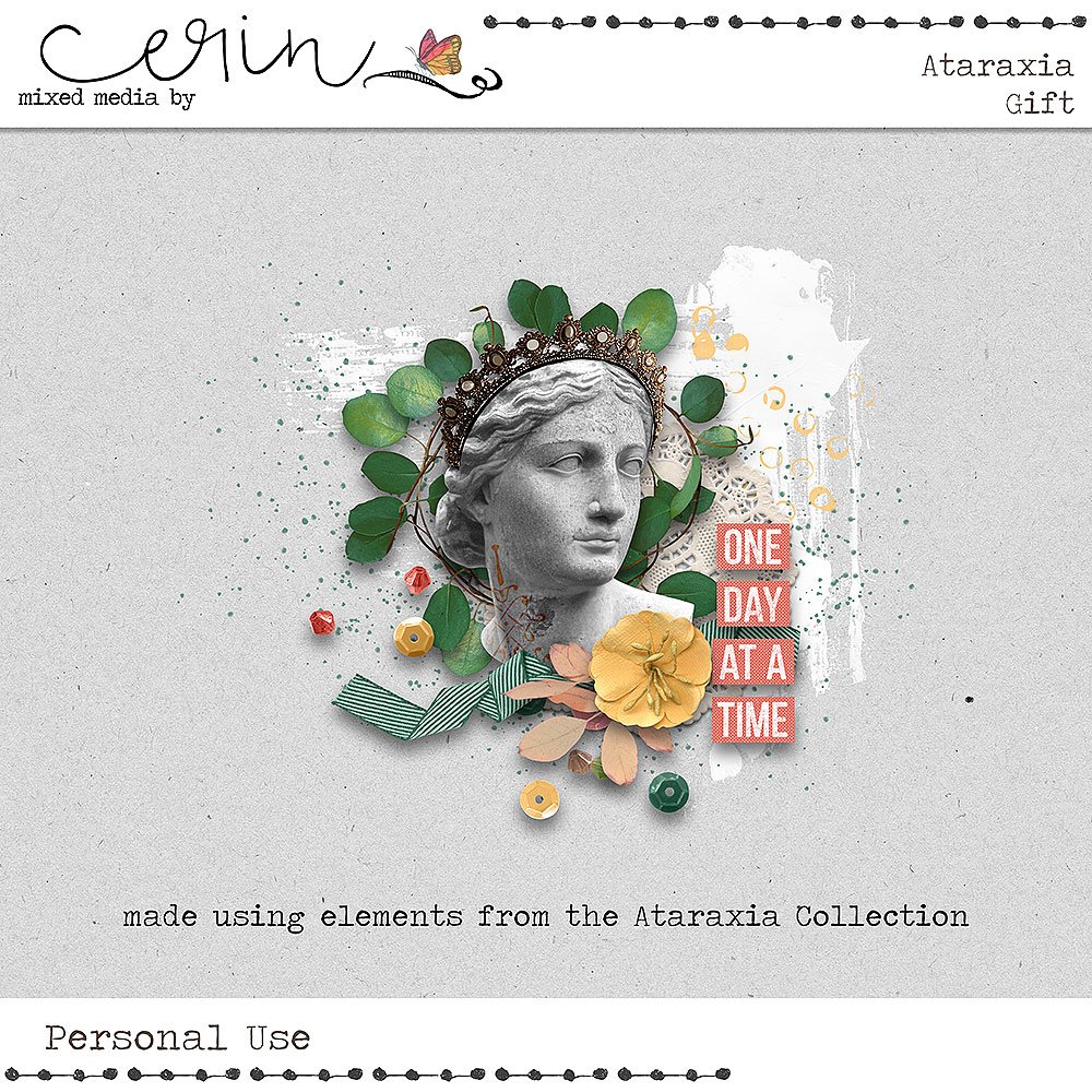 Ataraxia {Free Gift} by Mixed Media by Erin 