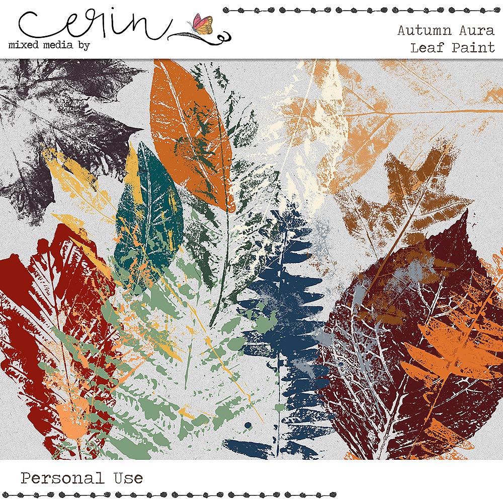 Autumn Aura: {Leaf Paint} by Mixed Media by Erin 