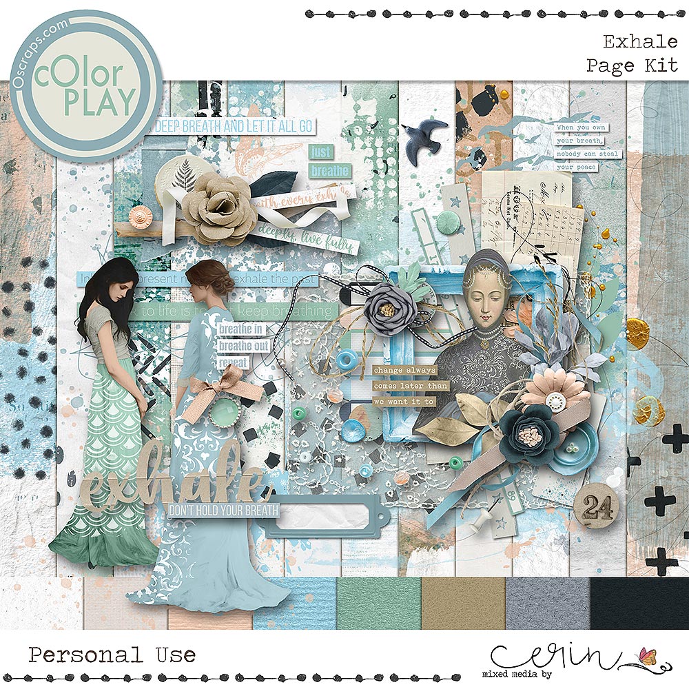 Exhale {Page Kit} by Mixed Media by Erin