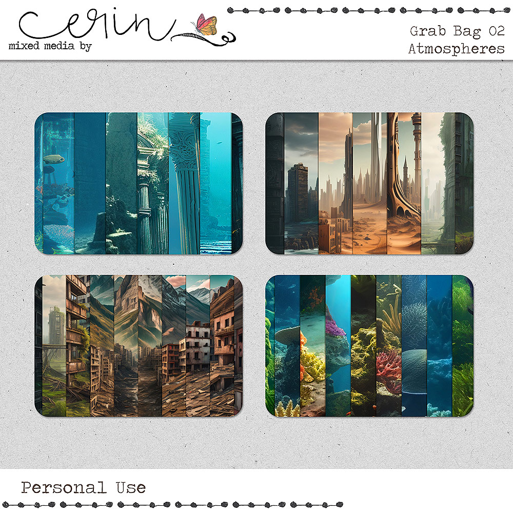 2023 Grab Bag 02: Atmospheres by Mixed Media by Erin