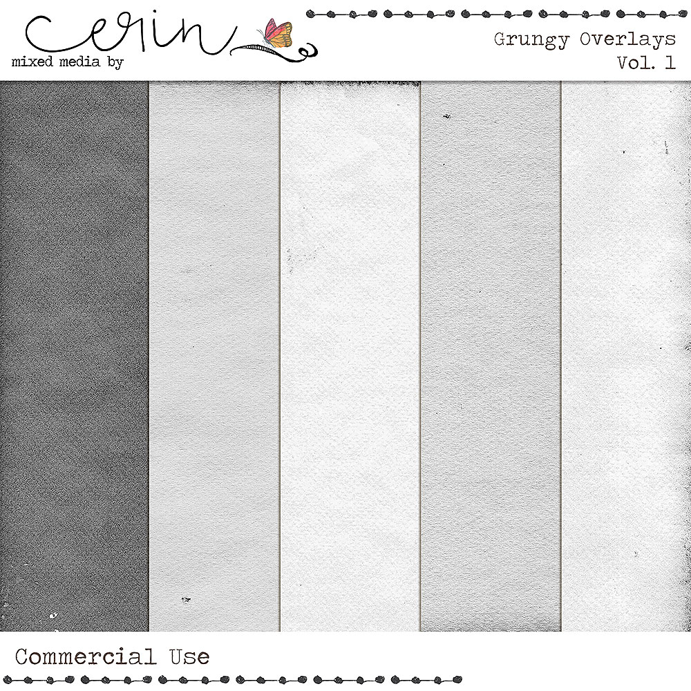 Grungy Overlays Vol 1 (CU) by Mixed Media by Erin