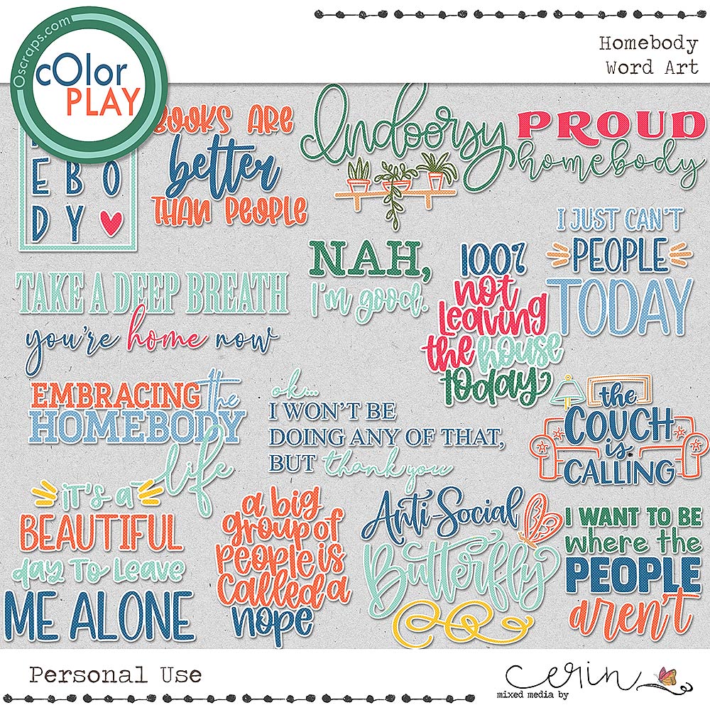 Homebody {Word Art} by Mixed Media by Erin