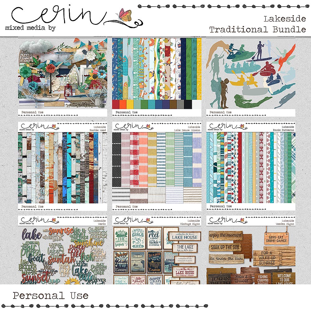 Lakeside: Traditional Bundle by Mixed Media by Erin