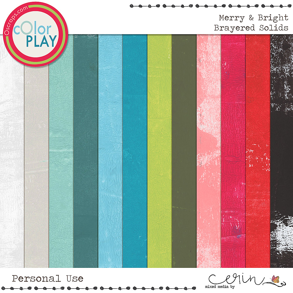 Merry & Bright {Brayered Solids} by Mixed Media by Erin