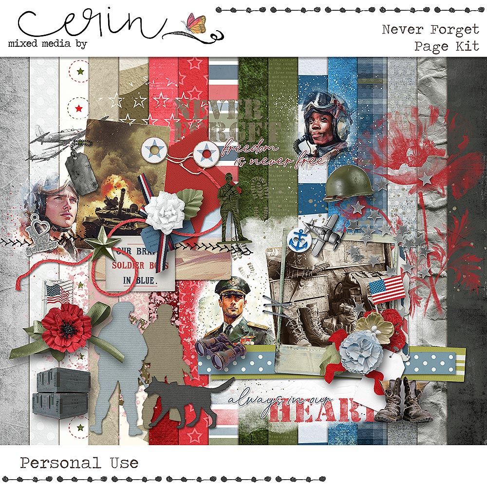 Never Forget {Page Kit} by Mixed Media by Erin