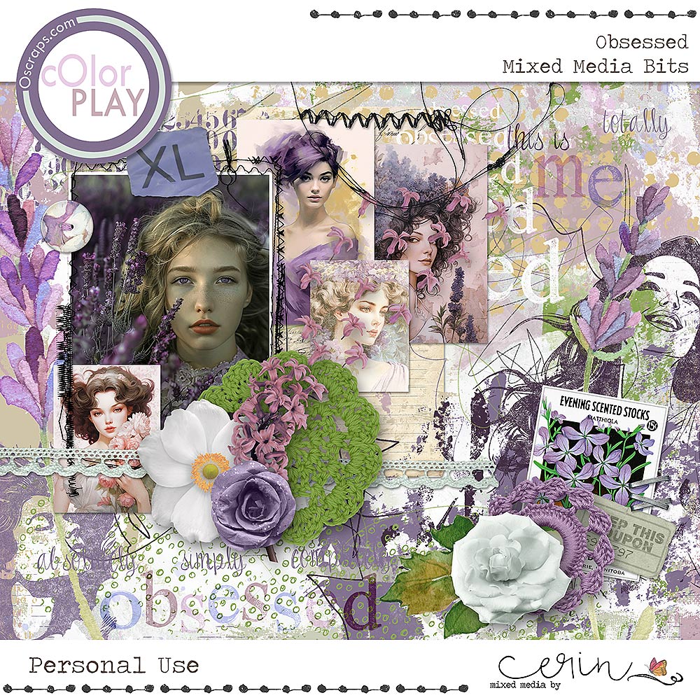 FWP Obsessed Mixed Media Bits by Mixed Media by Erin