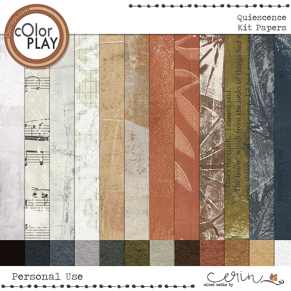 Quiescence {Kit Papers} by Mixed Media by Erin