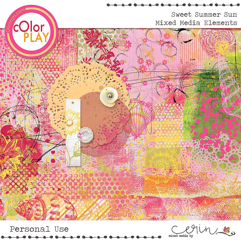 Sweet Summer Sun: Mixed Media Elements by Mixed Media by Erin