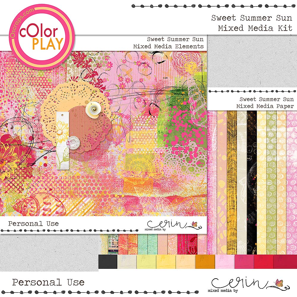 Sweet Summer Sun: Mixed Media Kit by Mixed Media by Erin 