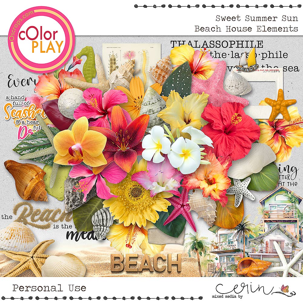 Sweet Summer Sun: Beach House Elements by Mixed Media by Erin