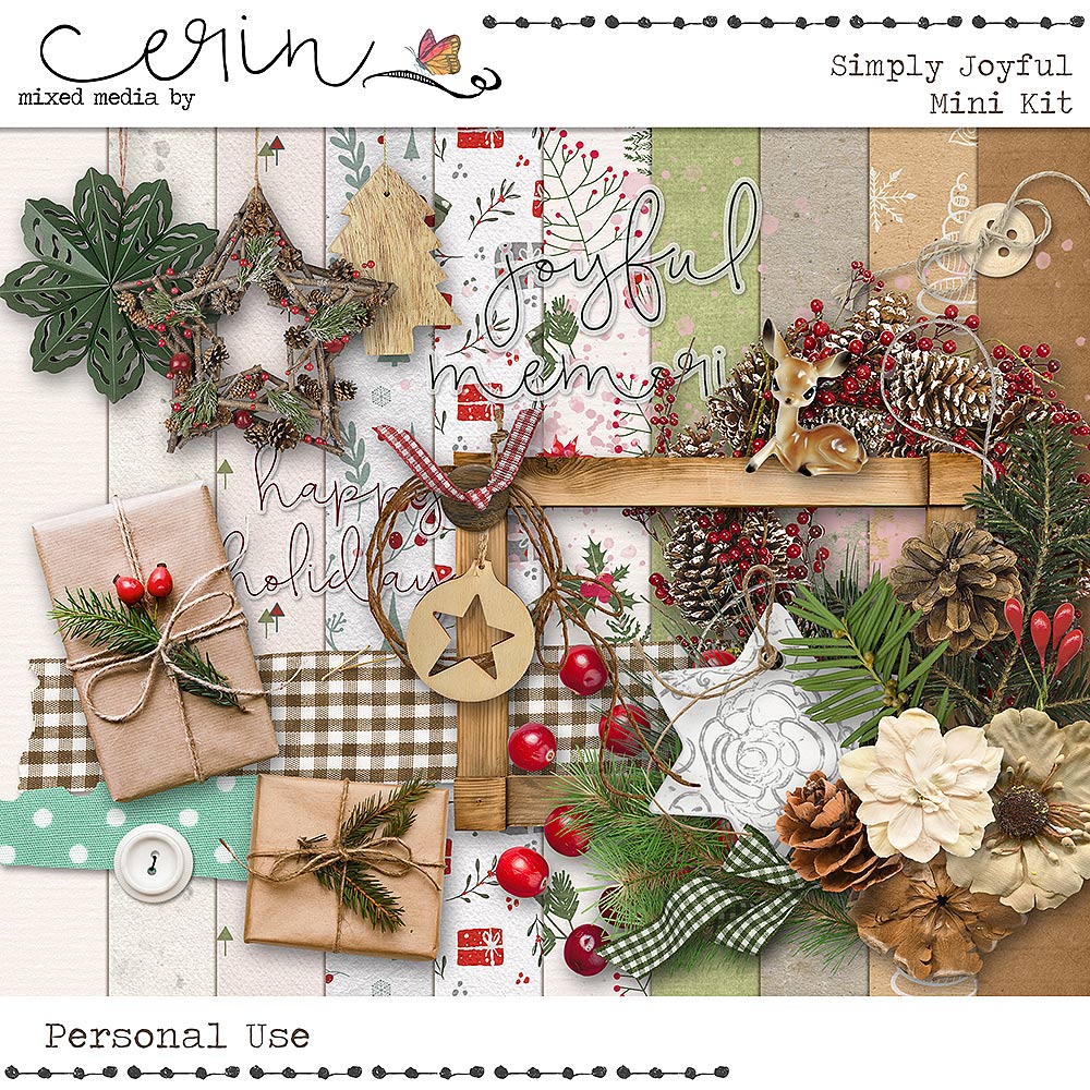 Simply Joyful {Mini Kit} by Mixed Media by Erin