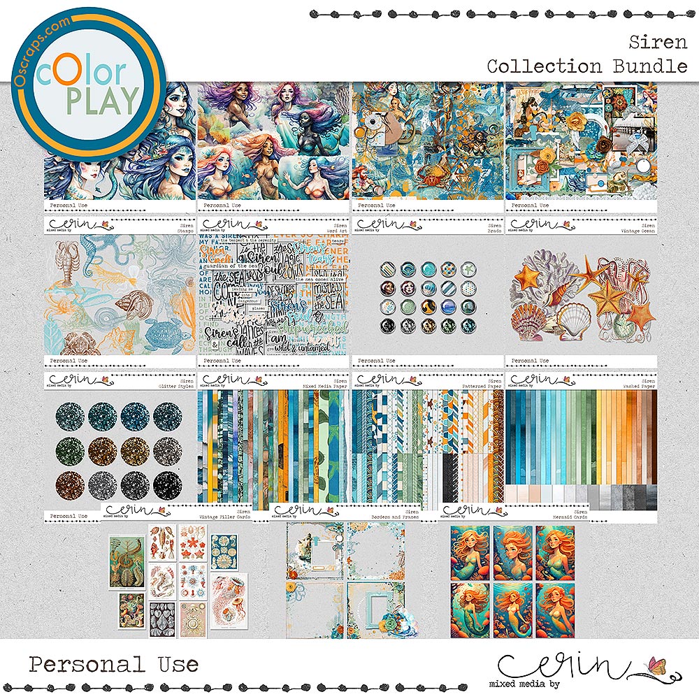 Siren: {Collection Bundle} by Mixed Media by Erin