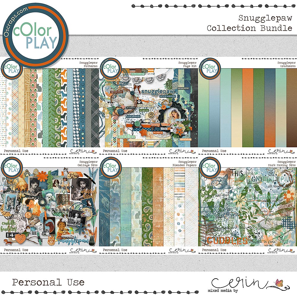 Snugglepaw {Collection Bundle} by Mixed Media by Erin