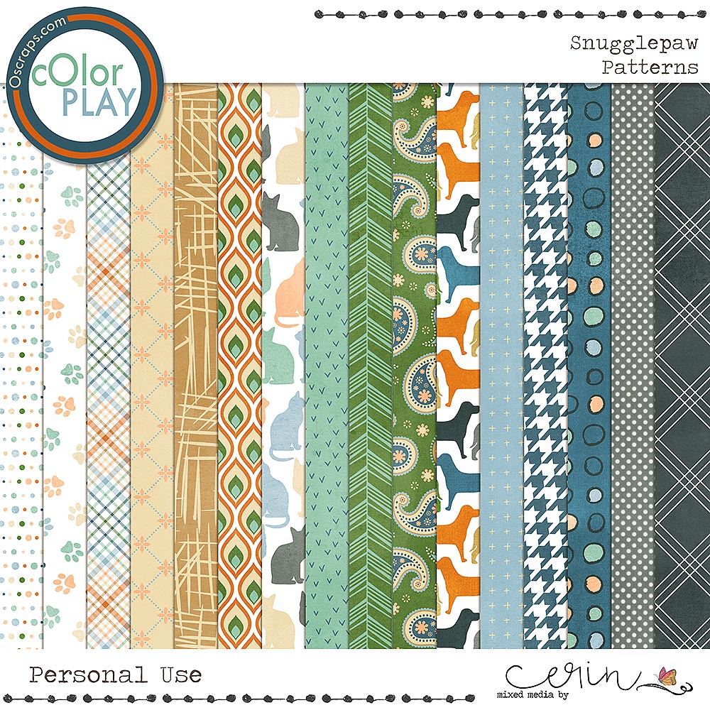 Snugglepaw {Patterns} by Mixed Media by Erin 